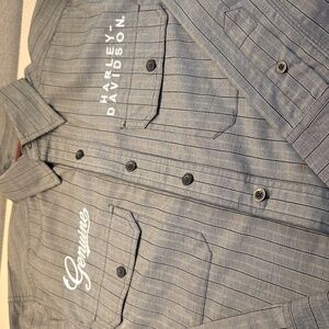 Harley-Davidson Gray Button Down Shirt